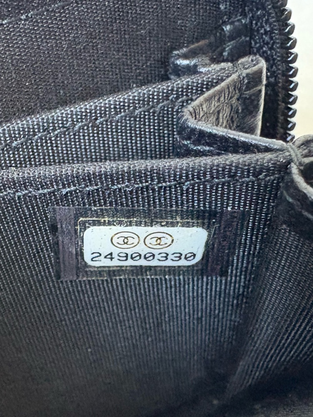 Chanel Black Leather Boy Zippered Coin Purse Card Holder Wallet Quilted Lambskin - Picture 7 of 10